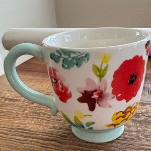 Threshold Corinna Floral Pattern Mug with Mint Green Handle